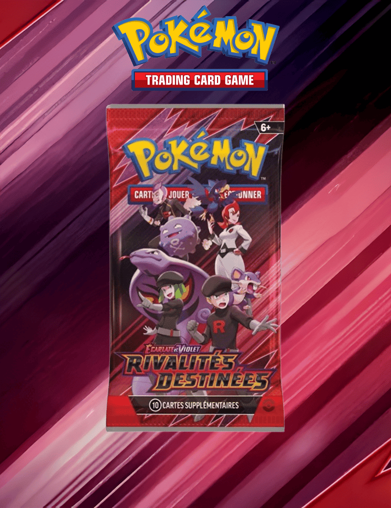 Booster Rivalités Destinées - Booster 1pc Aléatoire Pokémon VF EV 10 Écarlate et Violet