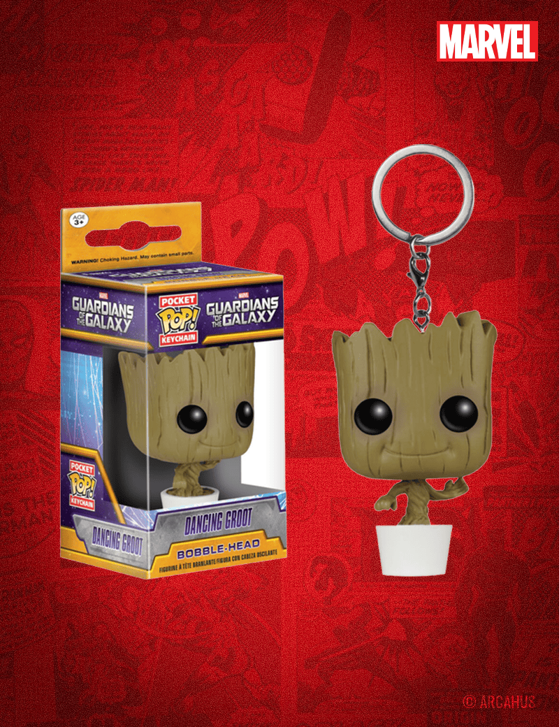Dancing Groot Porte-clé - Figurine Funko POP! Pocket Keychain Marvel Les Gardiens de la Galaxie