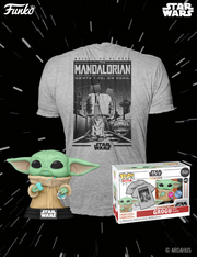 Grogu with Cookie n° 465- Figurine Funko POP! Tees (S) Star Wars The Mandalorian
