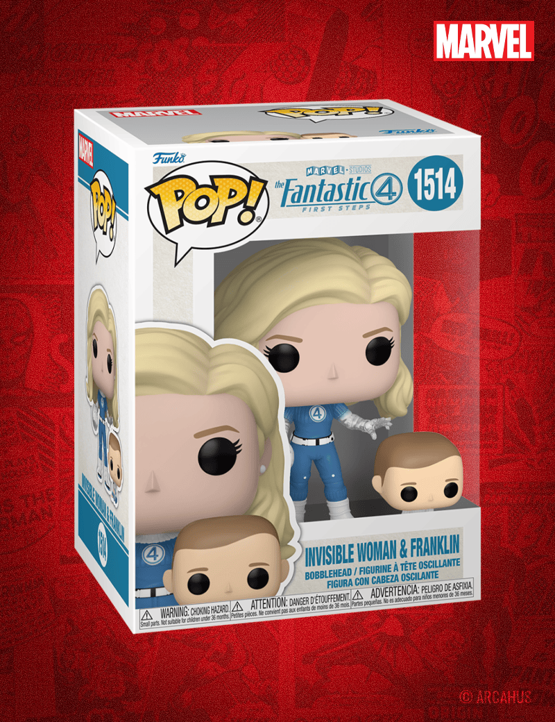 La Femme Invisible & Franklin n° 1514 - Figurine Funko POP! Marvel Studios Les 4 Fantastiques : Premiers Pas
