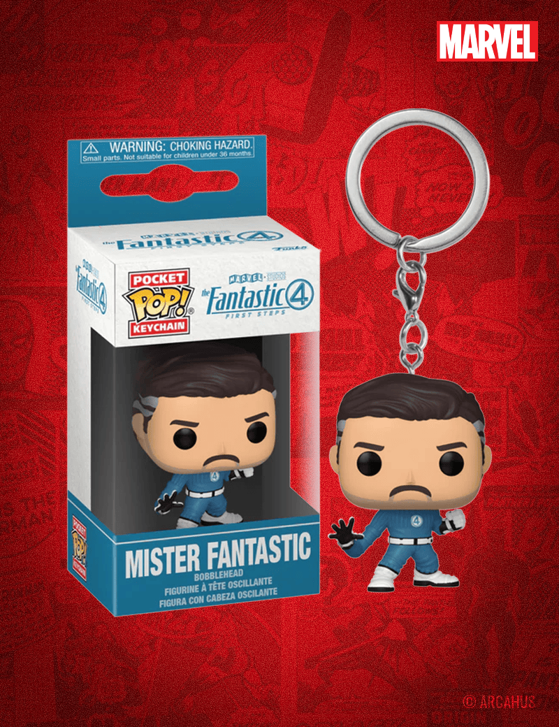 Mr. Fantastic - Figurine Funko POP! Pocket Keychain Marvel Studios Les 4 Fantastiques : Premiers Pas