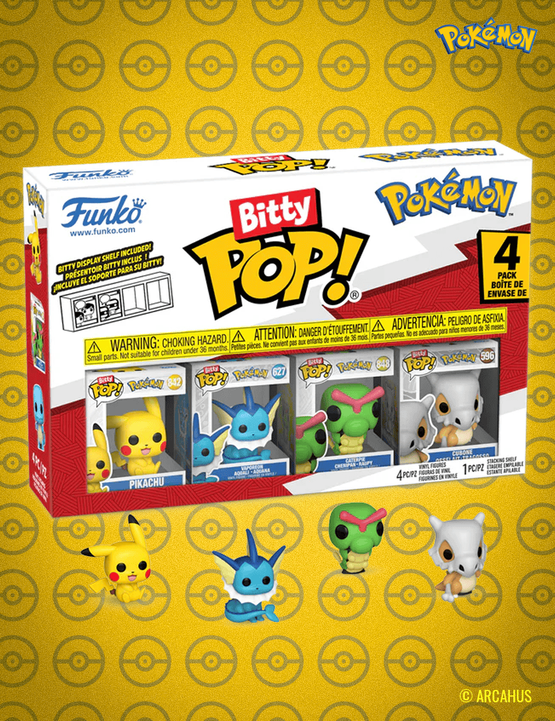 Pack de 4 figurines - Funko Bitty POP! Pokémon Série 1