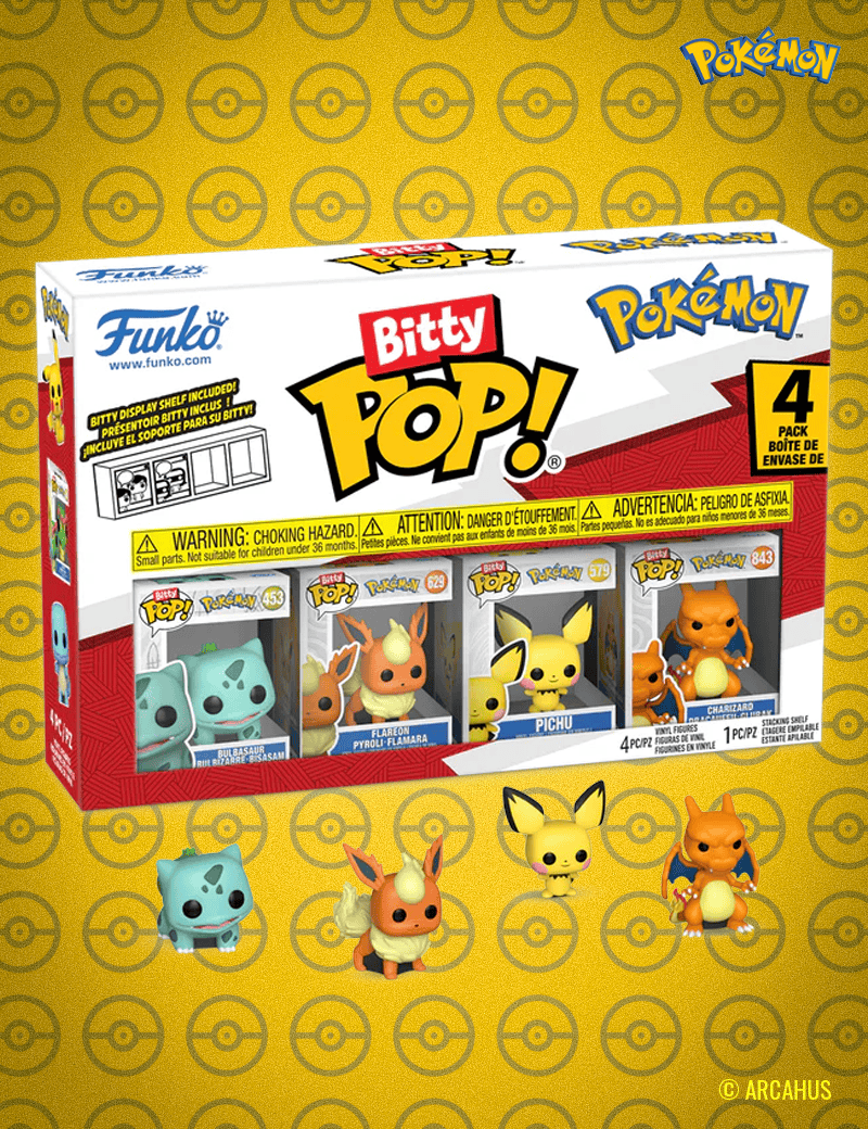 Pack de 4 figurines - Funko Bitty POP! Pokémon Série 3