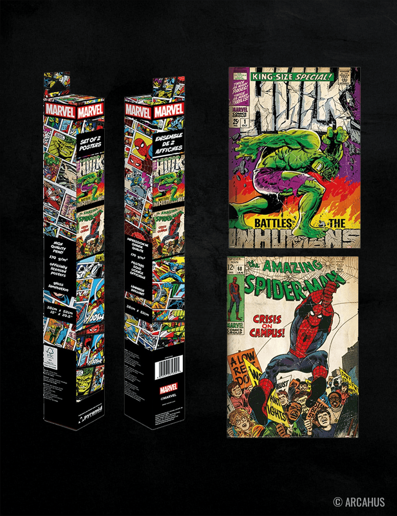 Spider-Man & Hulk - Set 2 Posters 52 x 38cm Marvel