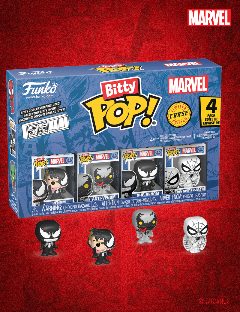 Pack de 4 figurines - Funko Bitty POP! Marvel Spider-Man Série 3