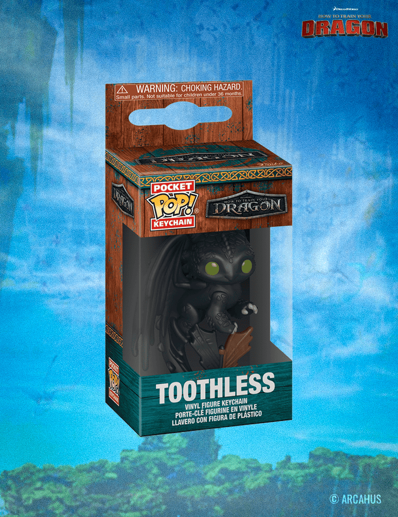Krokmou (Toothless) - Figurine Funko POP! Pocket Keychain  Movies Dragons Live Action