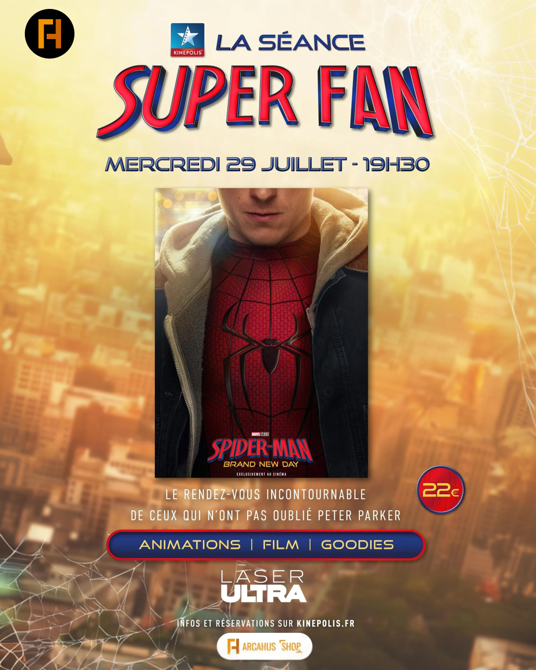 ARCAHUS Shop x Kinepolis : La séance Super Fan de Spider-Man : Brand New Day
