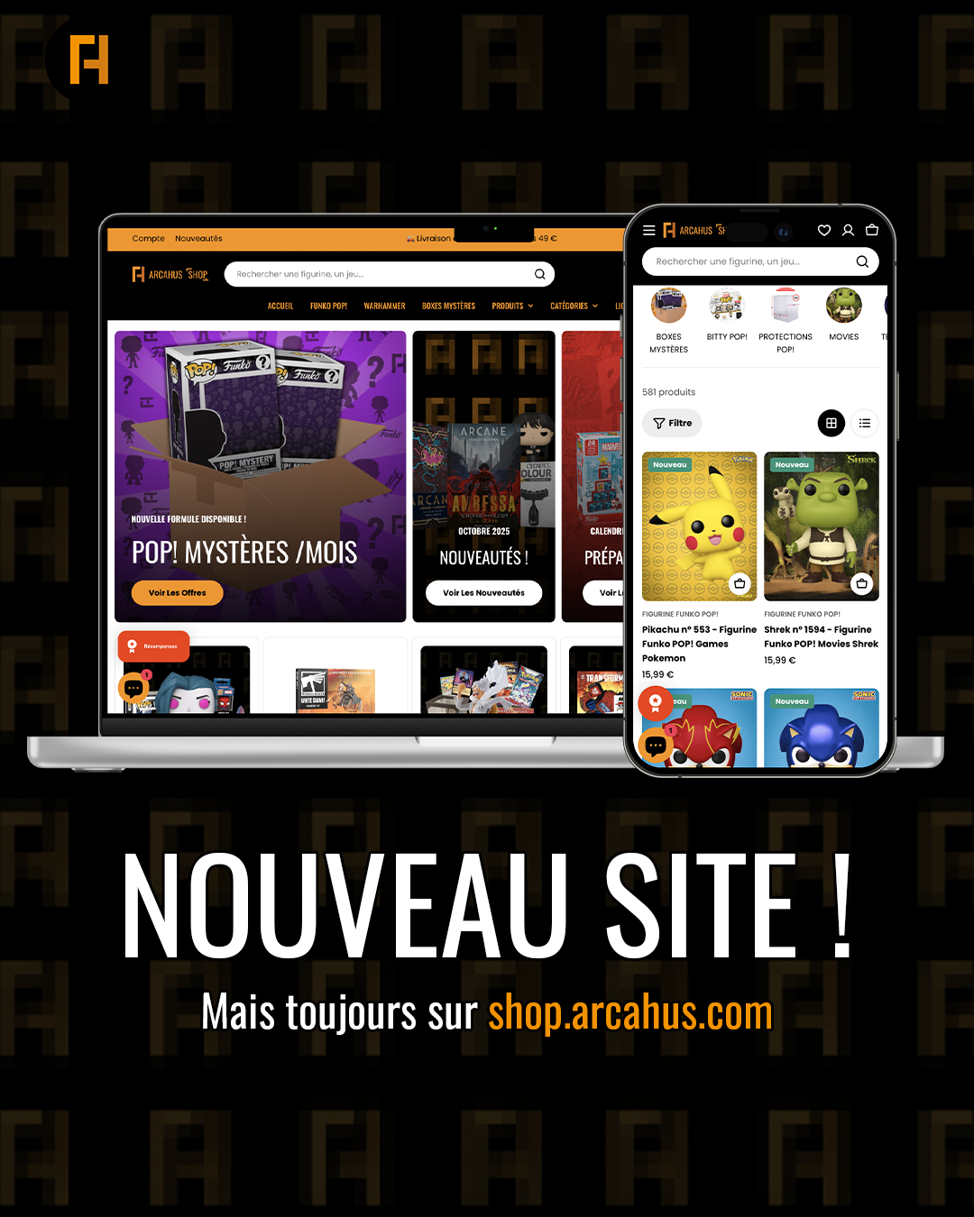 Bienvenue sur le nouveau ARCAHUS Shop ! 🚀