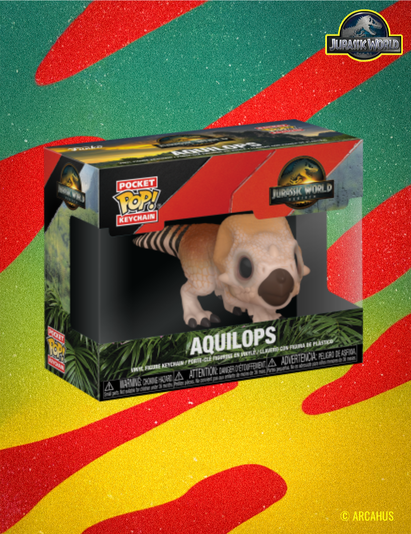 Aquilops Porte-clé - Figurine Funko POP! Pocket Keychain Jurassic World Rebirth