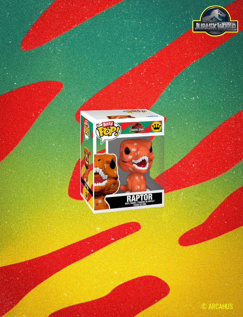 Raptor (8bit) - Funko Bitty POP! Arcade Jurassic Park