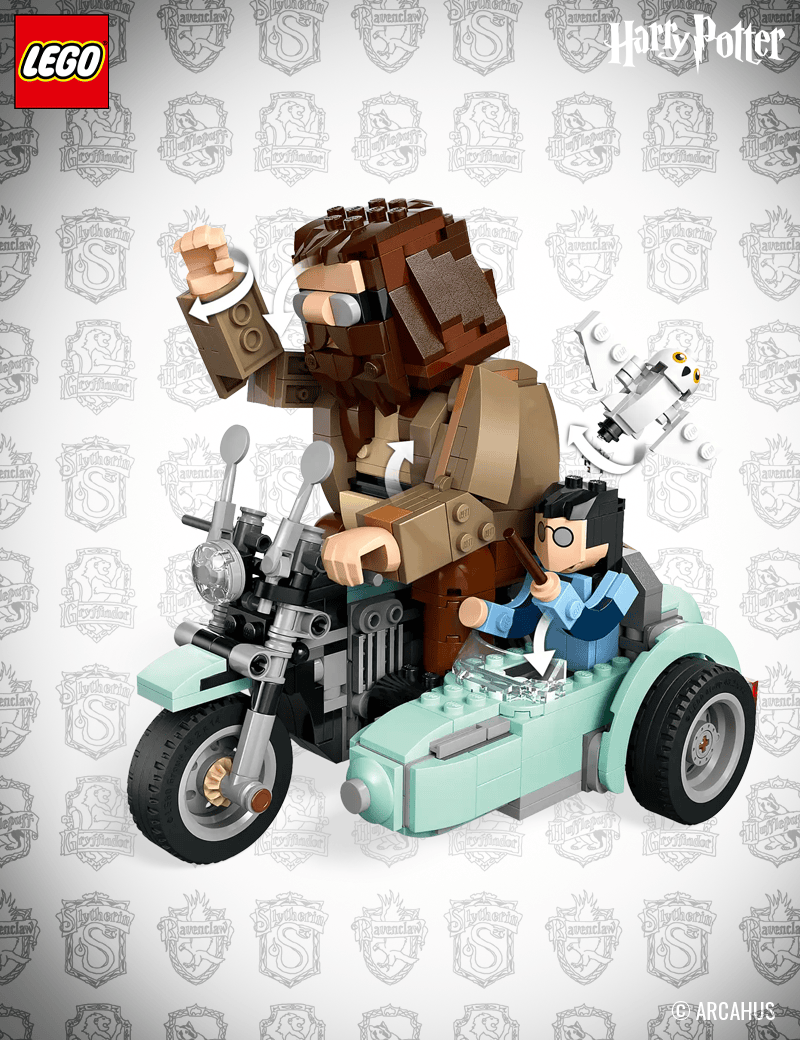 La balade en moto de Hagrid et Harry - Lego Harry Potter 76443