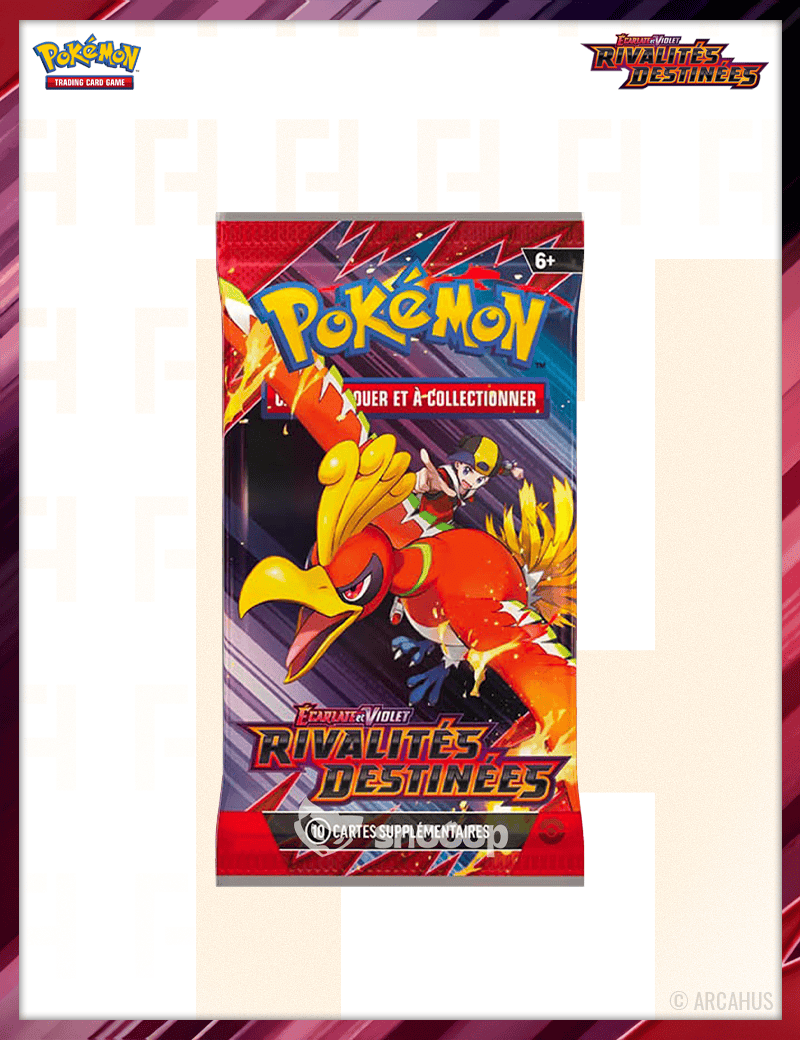 Booster Rivalités Destinées - Booster 1pc Aléatoire Pokémon VF EV 10 Écarlate et Violet