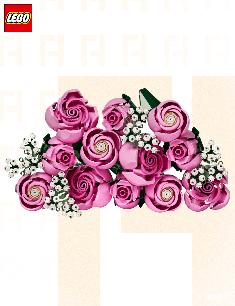 Bouquet de roses roses - LEGO® The Botanical Collection 10374