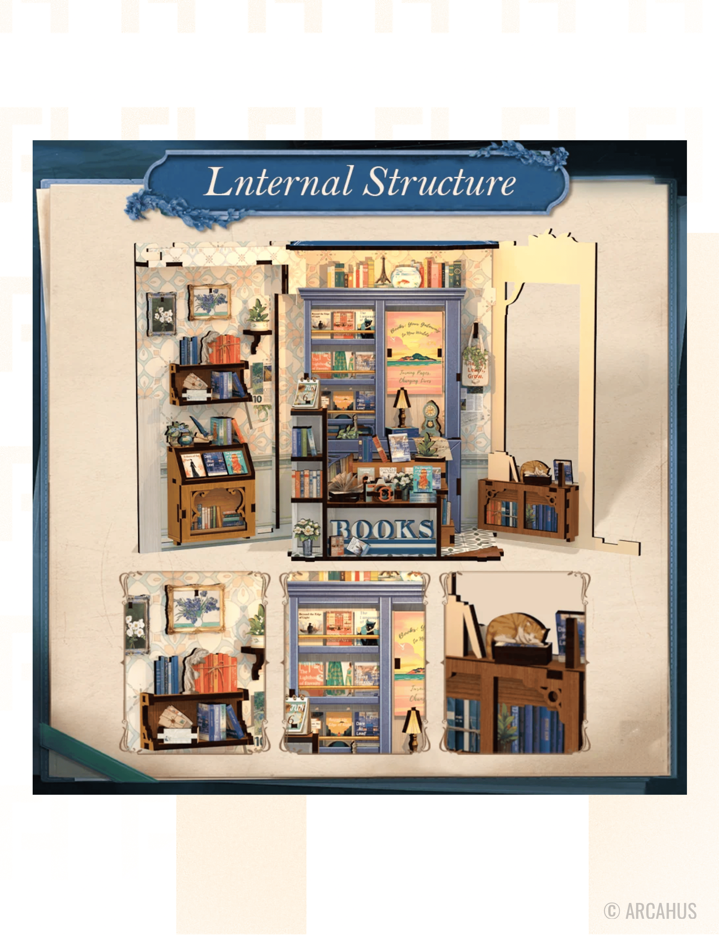 Librairie Littéraire - Book Nook DIY + Eclairage LED