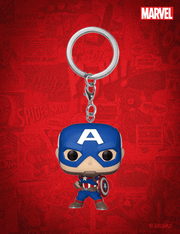 Captain America Porte-clé - Figurine Funko POP! Pocket Keychain Marvel