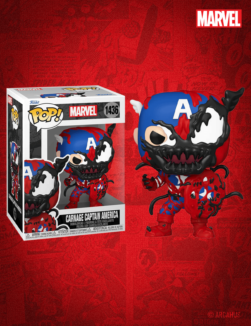 Carnage Captain America n° 1436 - Figurine Funko POP! Marvel Carnageized