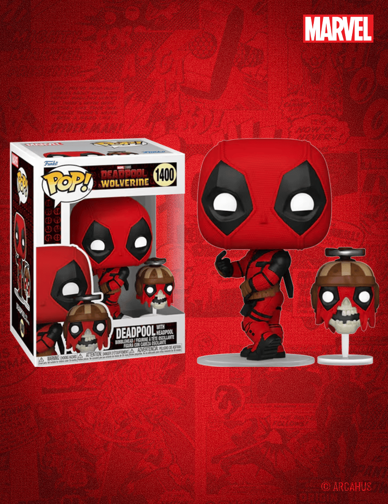 Deadpool avec Headpool n° 1400 - Figurine Funko POP! Marvel Studios Deadpool & Wolverine