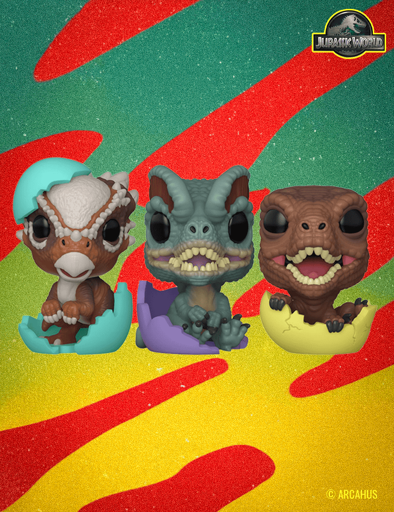 Les Oeufs Dinos - Pack 3 Figurines Funko POP! Pocket Egg Jurassic World Spring
