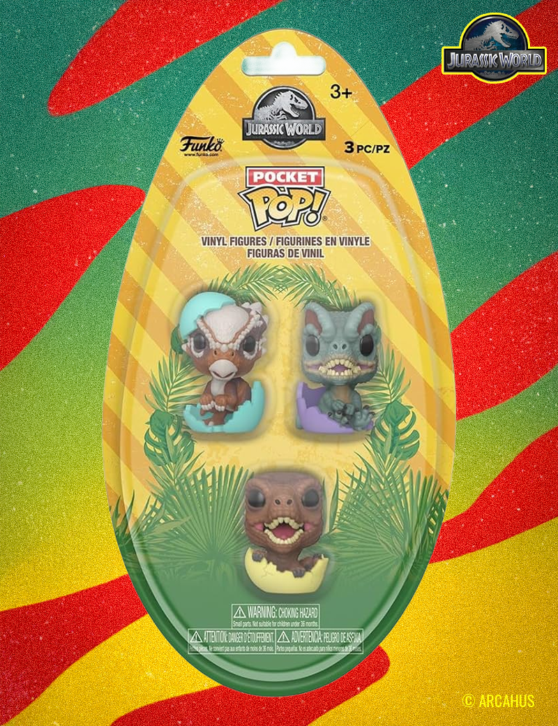 Les Oeufs Dinos - Pack 3 Figurines Funko POP! Pocket Egg Jurassic World Spring
