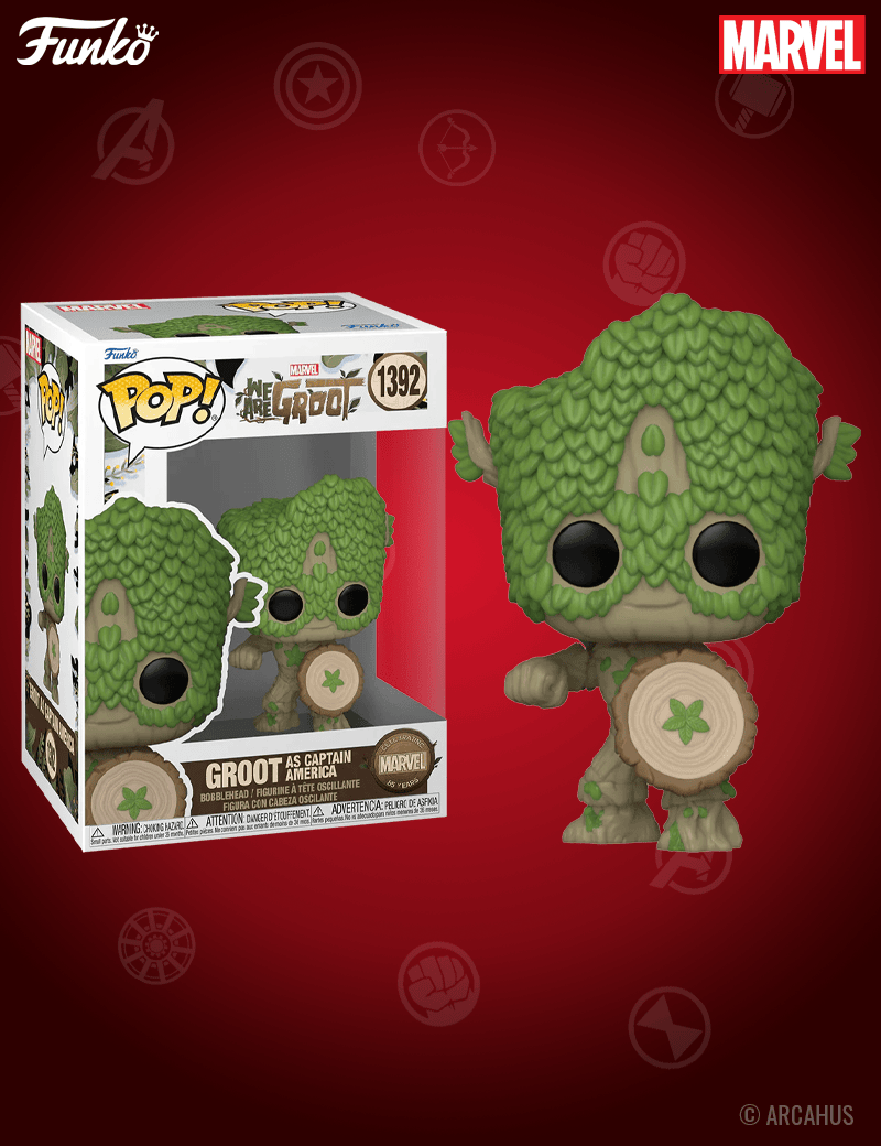 Groot as Captain America n° 1392 - Figurine Funko POP! Marvel Studios We are Groot