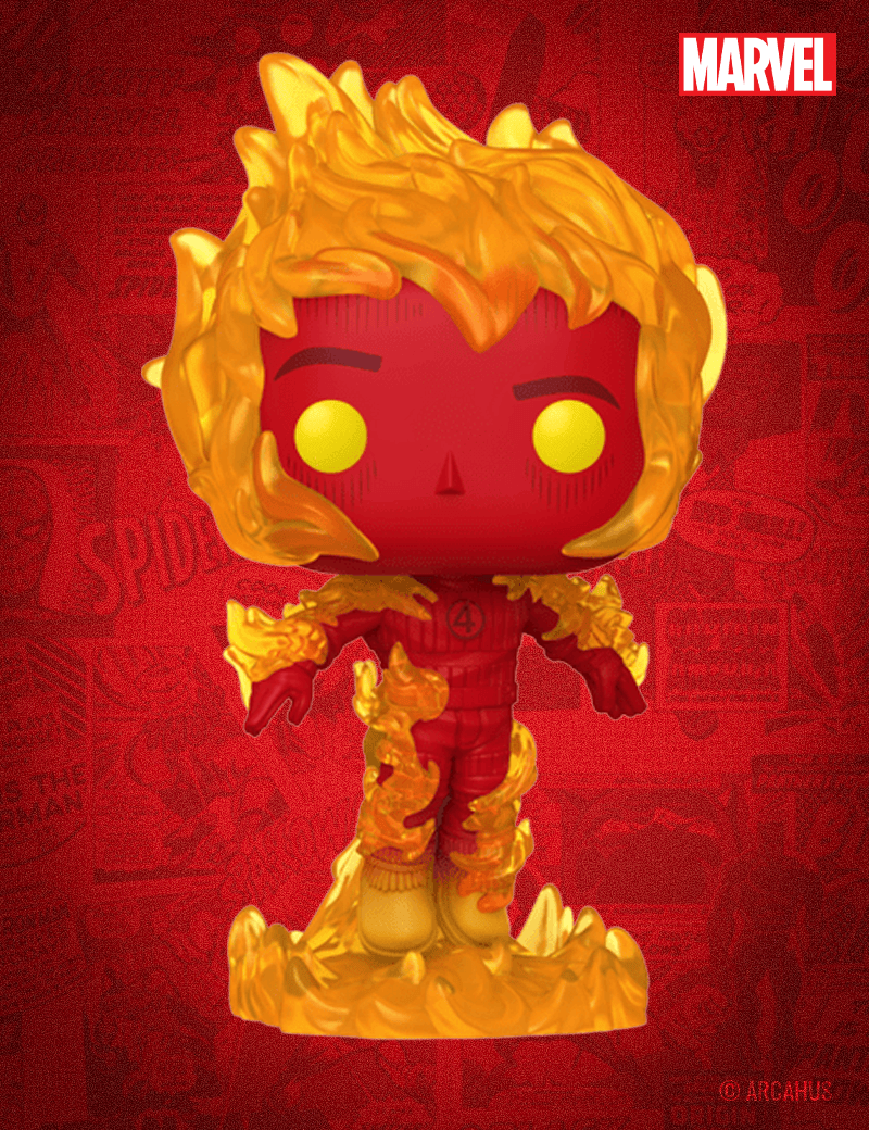 La Torche Humaine n° 1517 - Figurine Funko POP! Marvel Studios Les 4 Fantastiques : Premiers Pas