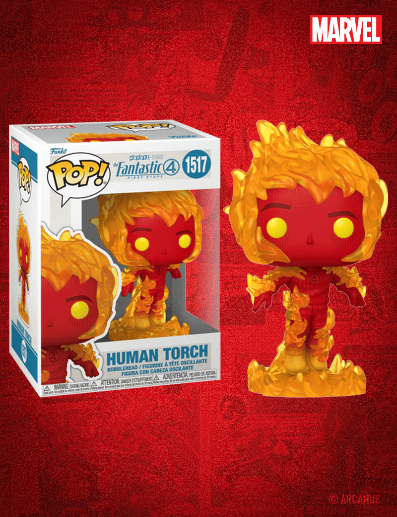 La Torche Humaine n° 1517 - Figurine Funko POP! Marvel Studios Les 4 Fantastiques : Premiers Pas