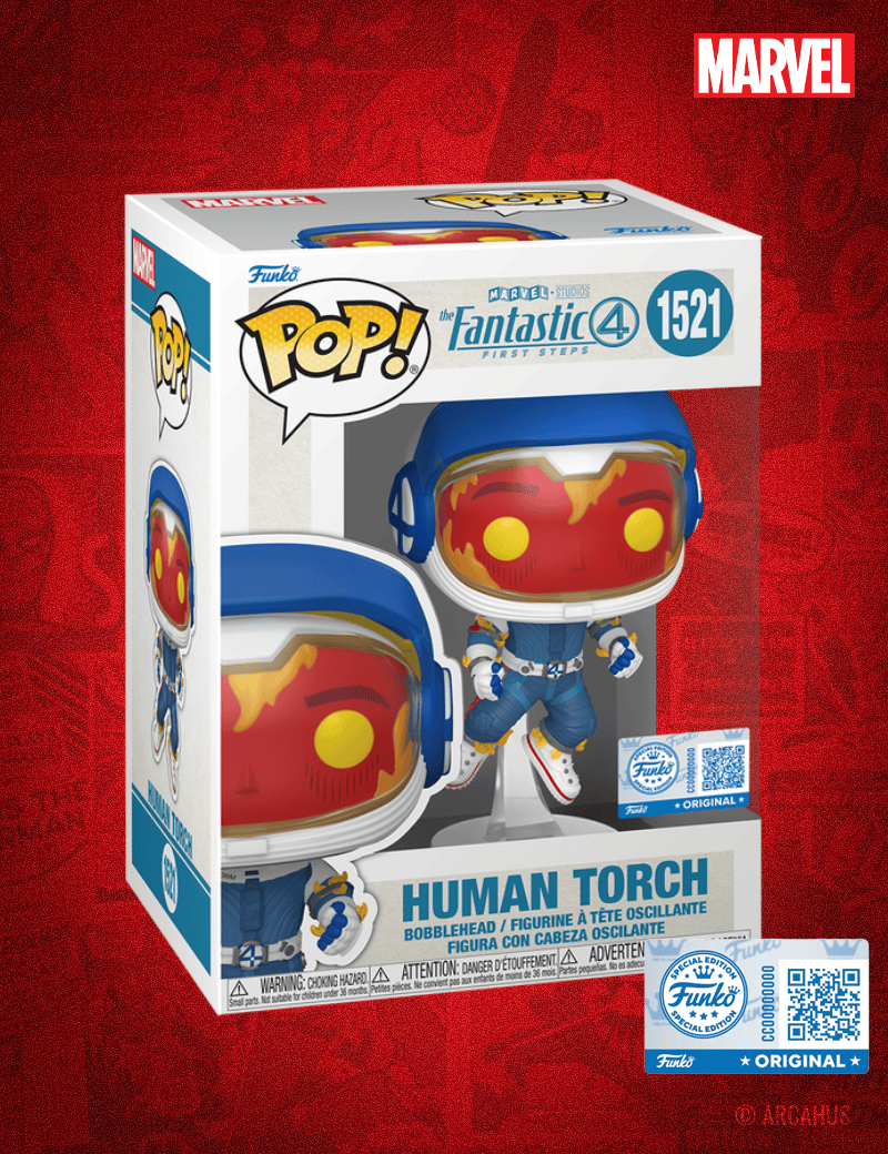 La Torche Humaine (Astronaut) n° 1521 - Figurine Funko POP! Marvel Studios Les 4 Fantastiques : Premiers Pas