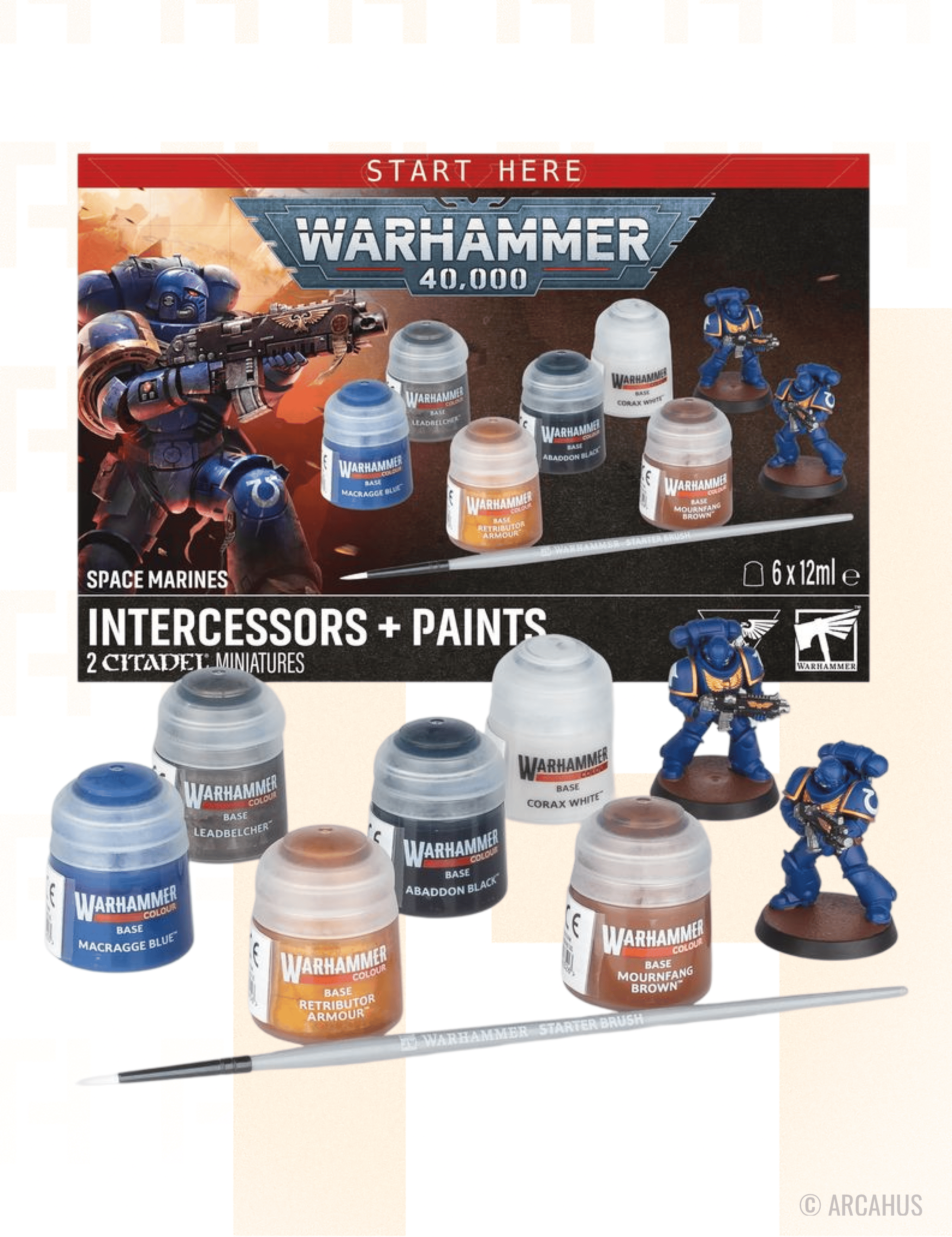 Space Marines: Intercessors + Set de Peinture - Figurine Miniature Warhammer 40,000