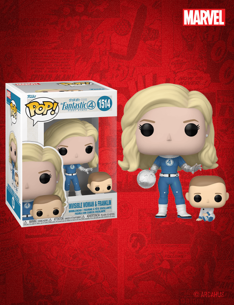 La Femme Invisible & Franklin n° 1514 - Figurine Funko POP! Marvel Studios Les 4 Fantastiques : Premiers Pas