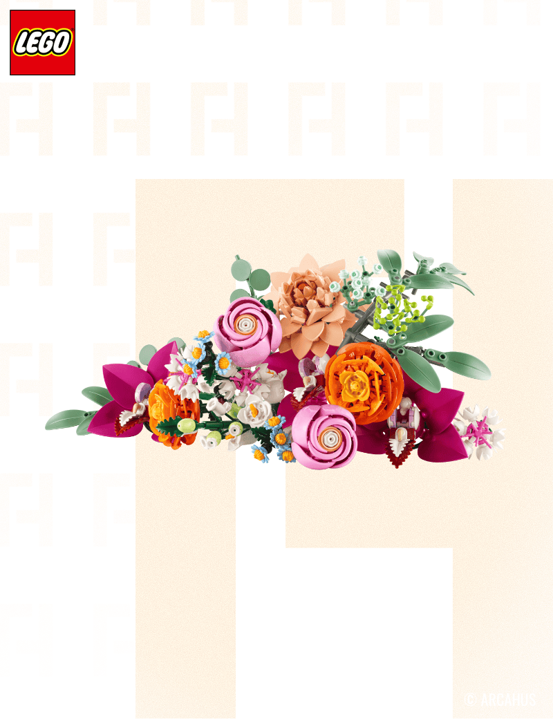 Le joli bouquet de fleurs roses - Lego Botanicals 10342