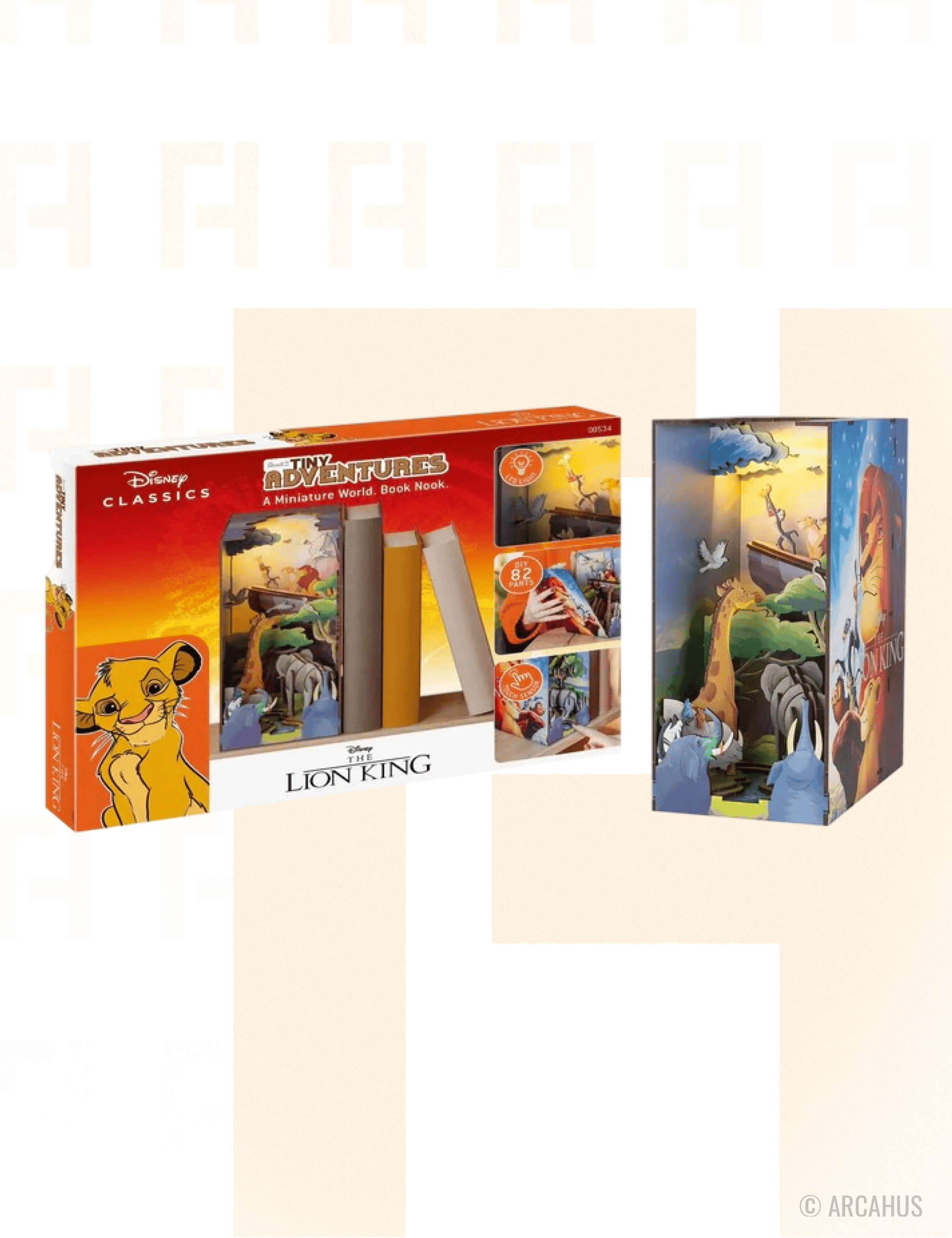 Le Roi Lion - Book Nook Disney 86pcs + Eclairage LED