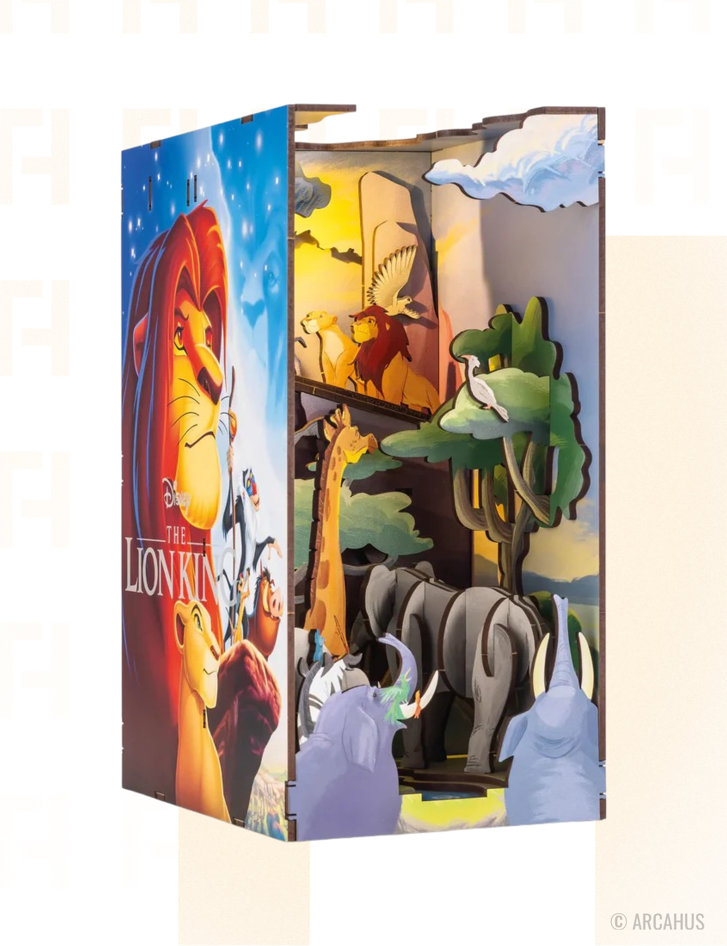Le Roi Lion - Book Nook Disney 86pcs + Eclairage LED