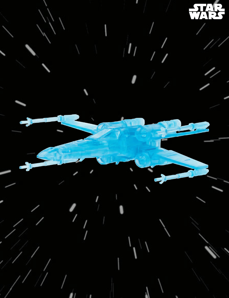 Luke Skywalker's X-Wing (Hologram) - Véhicule 15cm & Figurine Assault Class Star Wars Micro Galaxy Squadron Series 5