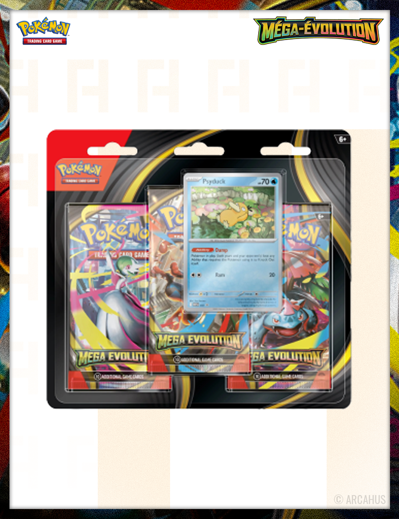 Pack 3 boosters Méga-Évolutions - Boosters 3pc Aléatoire Pokémon VF ME01 Méga-Évolutions