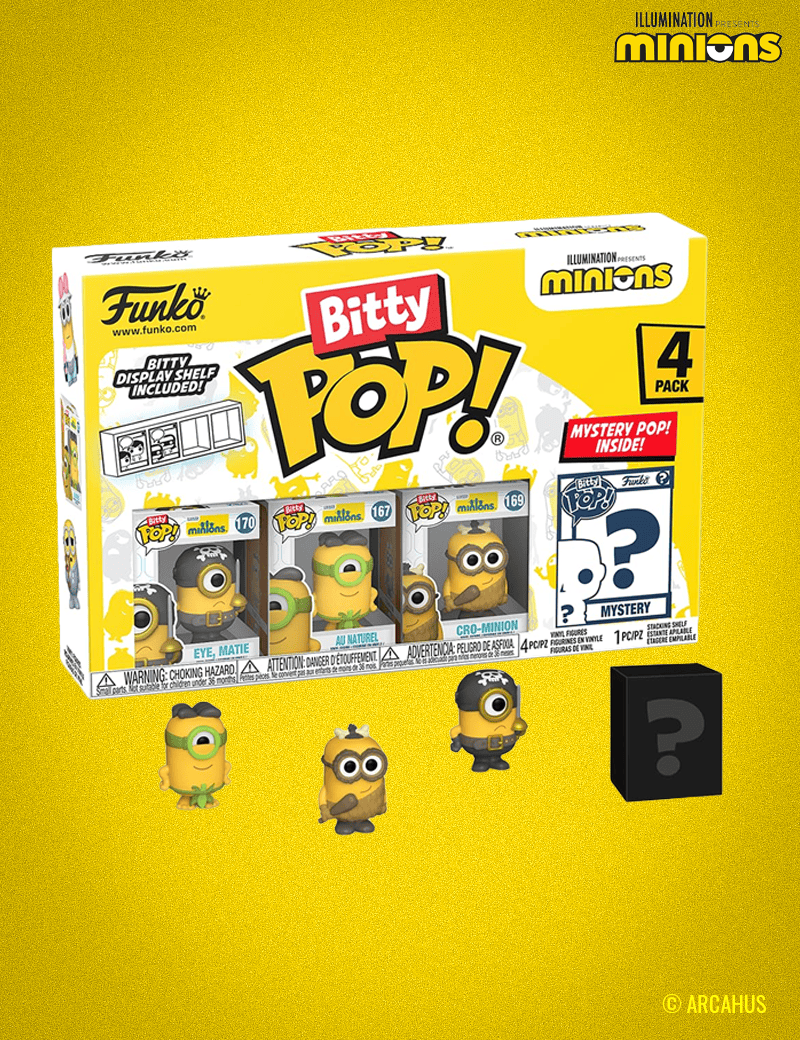 Les Minions (Eye Matie) - Pack de 4 figurines Funko Bitty POP!