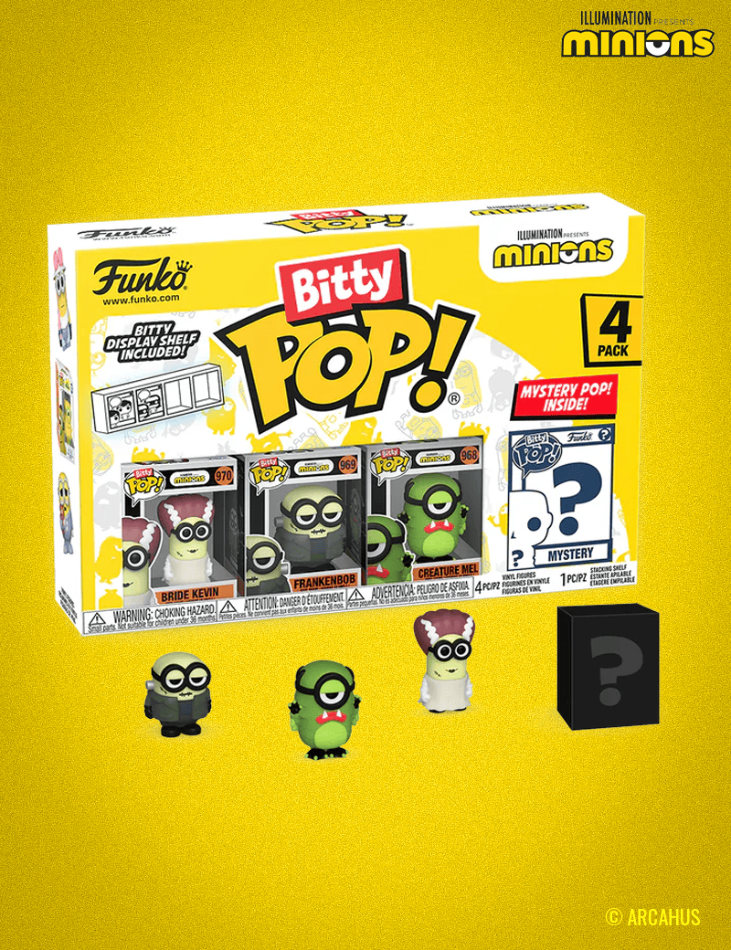 Les Minions (Frankenbob) - Pack de 4 figurines Funko Bitty POP!