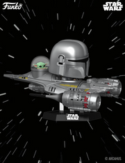 The Mandalorian dans le Chasseur N-1 avec Grogu n° 592 - Figurine Funko POP! Star Wars The Mandalorian