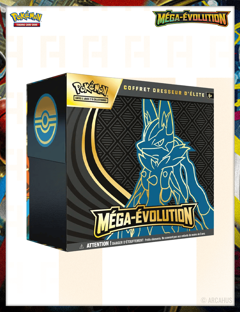 Coffret Dresseur d’Élite : Méga-Lucario -  ETB Pokémon VF ME 01 Méga-Évolution