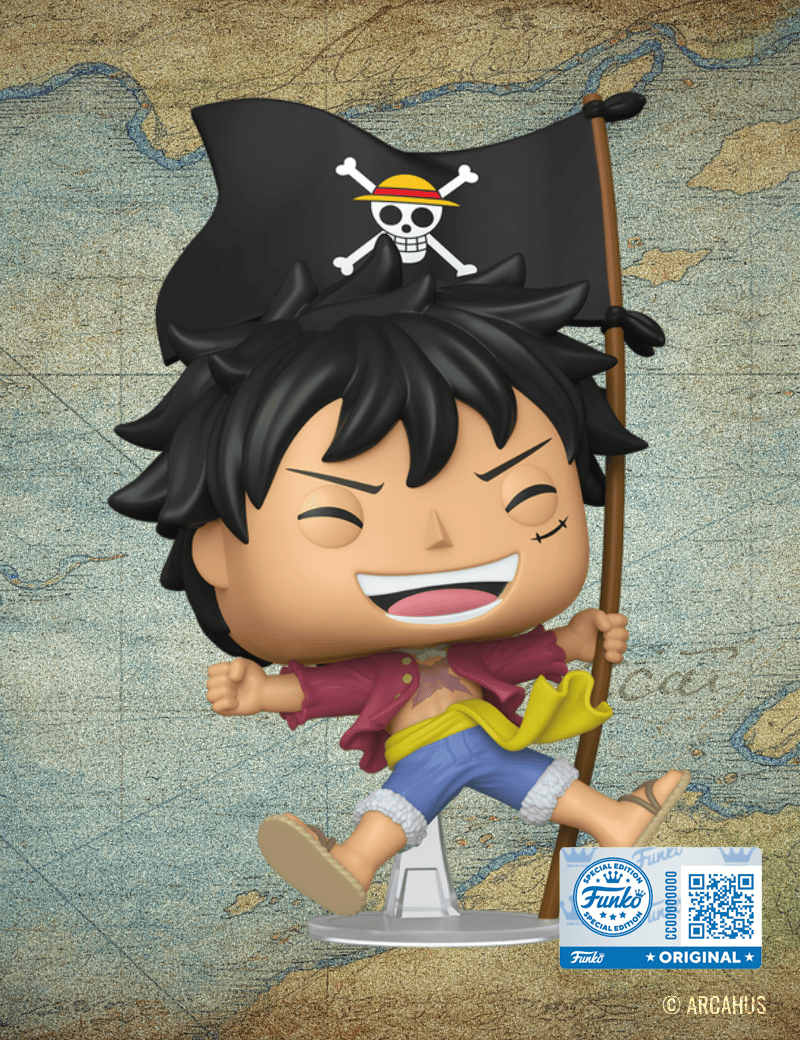 Monkey D. Luffy avec Drapeau n°2214 - Figurine Funko POP! Animation One Piece