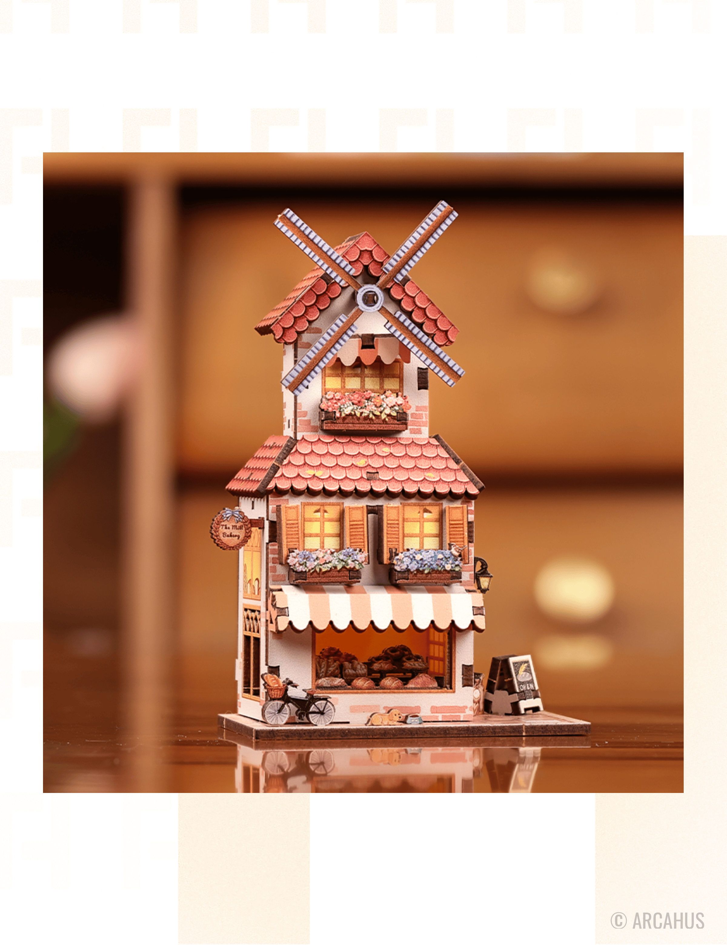 Moulin Boulangerie - Mini Book Nook DIY avec aimants