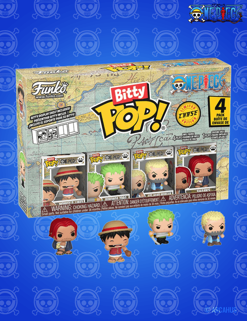 One Piece (Luffy) - Pack de 4 figurines Funko Bitty POP!