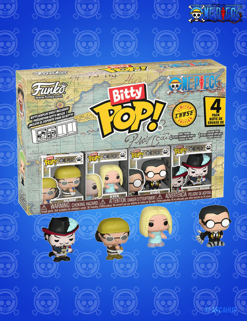 One Piece (Usopp) - Pack de 4 figurines Funko Bitty POP!