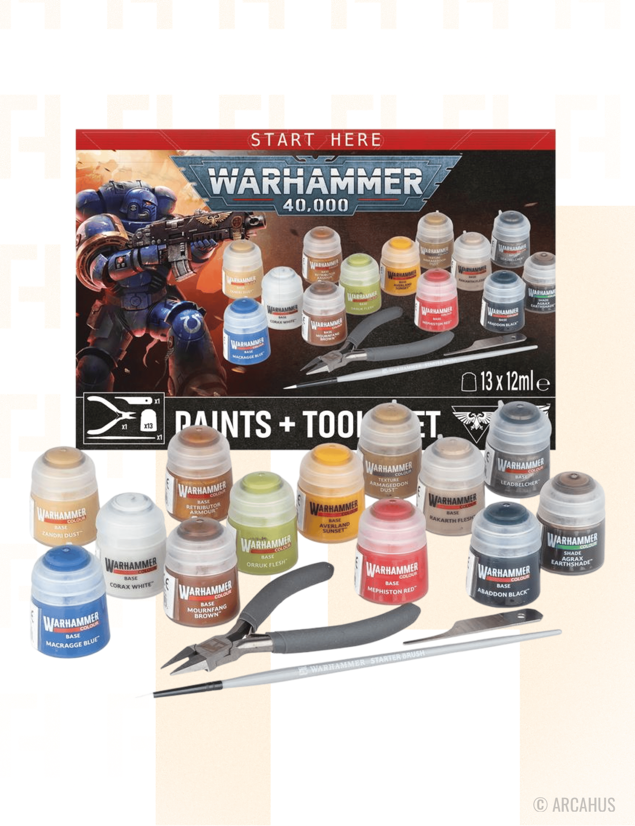 Set de Peintures + Outils - Figurine Miniature Warhammer 40,000