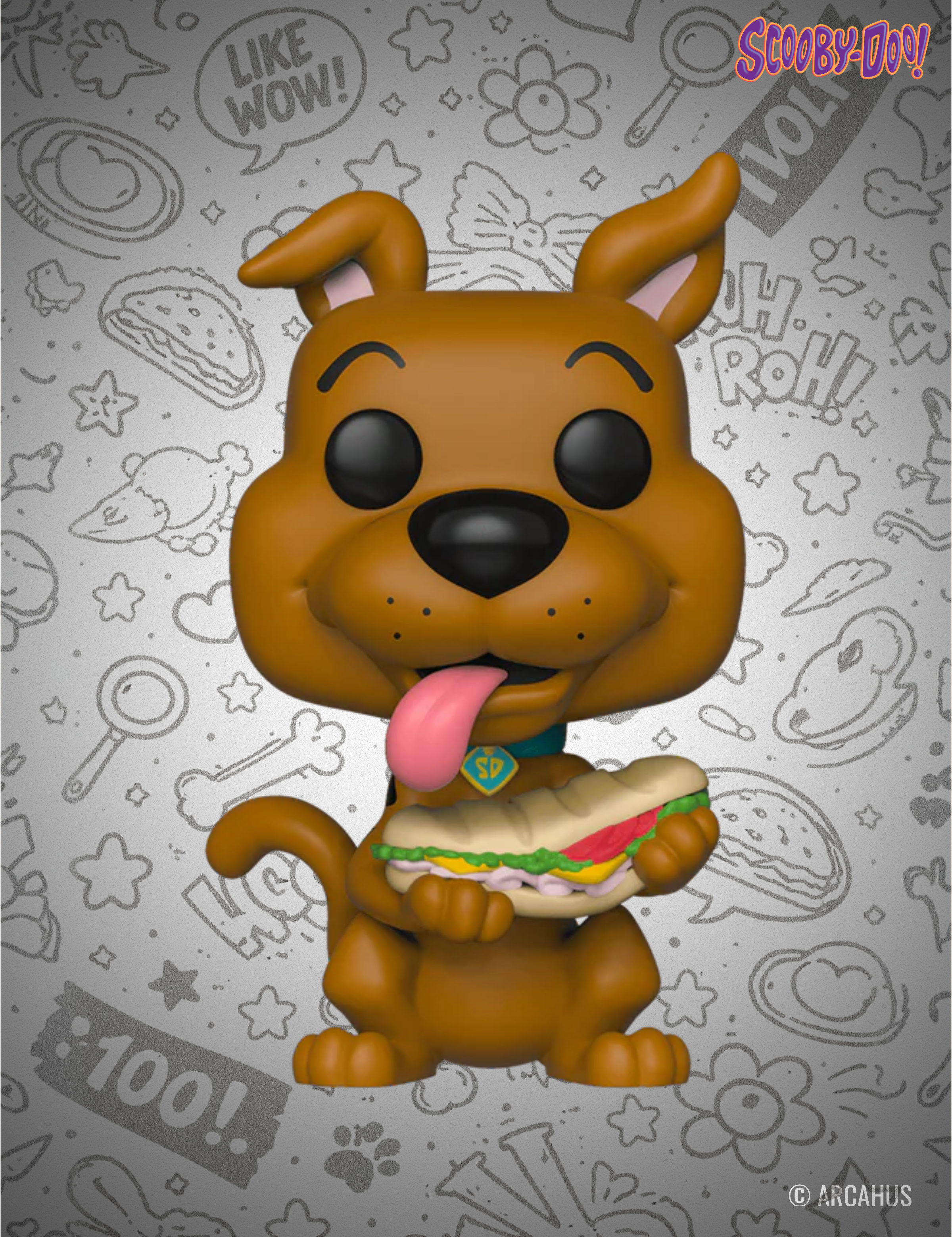 Scooby Doo with Sandwich n°625 - Figurine Funko POP! Animation Scooby Doo