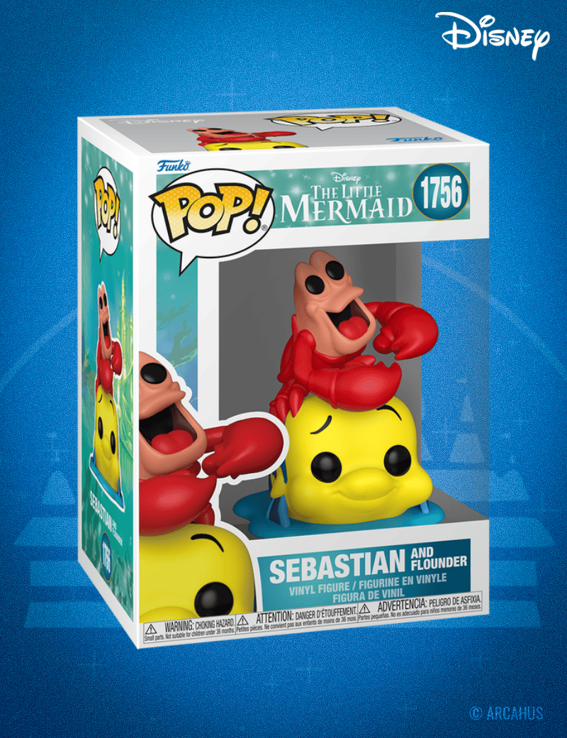 Sébastien & Polochon n°1755 - Figurine Funko POP! Disney La Petite Sirène