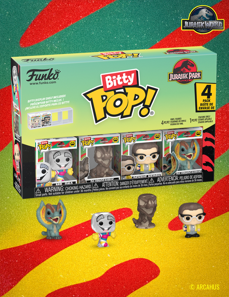 Jurassi Park (Mr. DNA) - Pack de 4 figurines Funko Bitty POP! Series 3