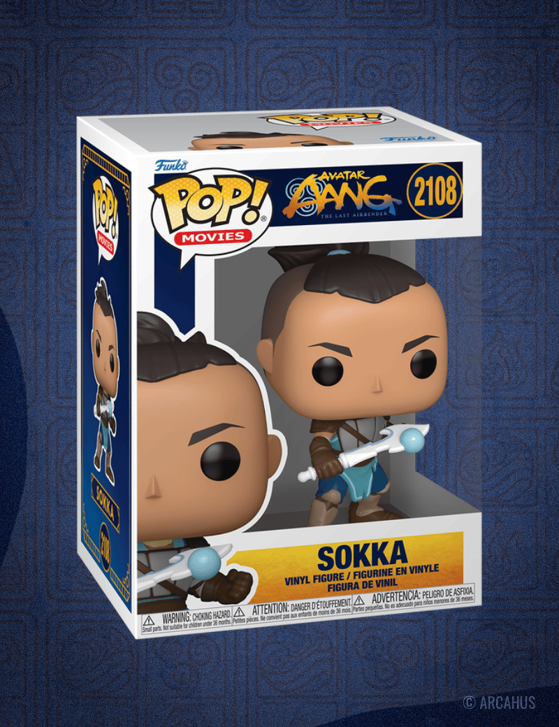 Sokka n°2108 - Figurine Funko POP! Animation Aang Le Dernier Maître de l'Air
