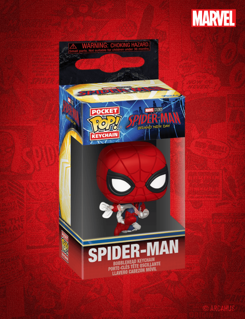 Spider-Man Porte-clé - Figurine Funko POP! Pocket Keychain Marvel Studios Spider-Man: Brand New Day