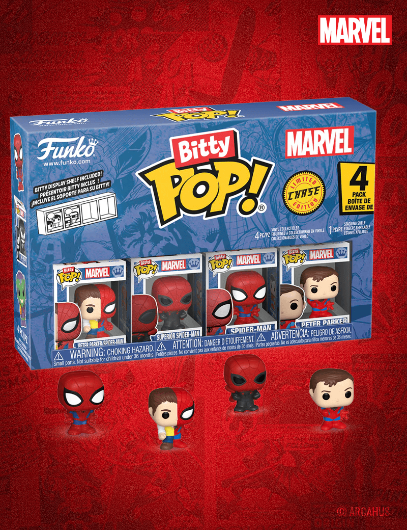 Pack de 4 figurines - Funko Bitty POP! Marvel Spider-Man Série 4