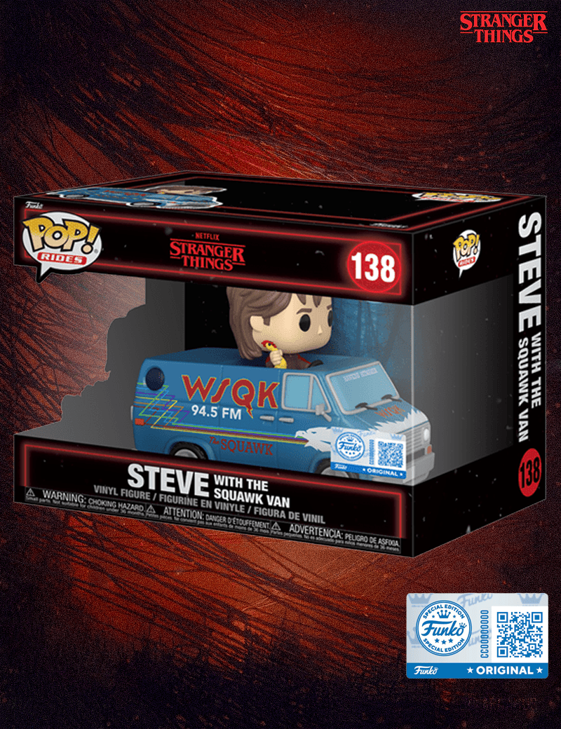 Steve with Squawk Van n° 138 - Figurine Funko POP! Deluxe Television Stranger Things S5